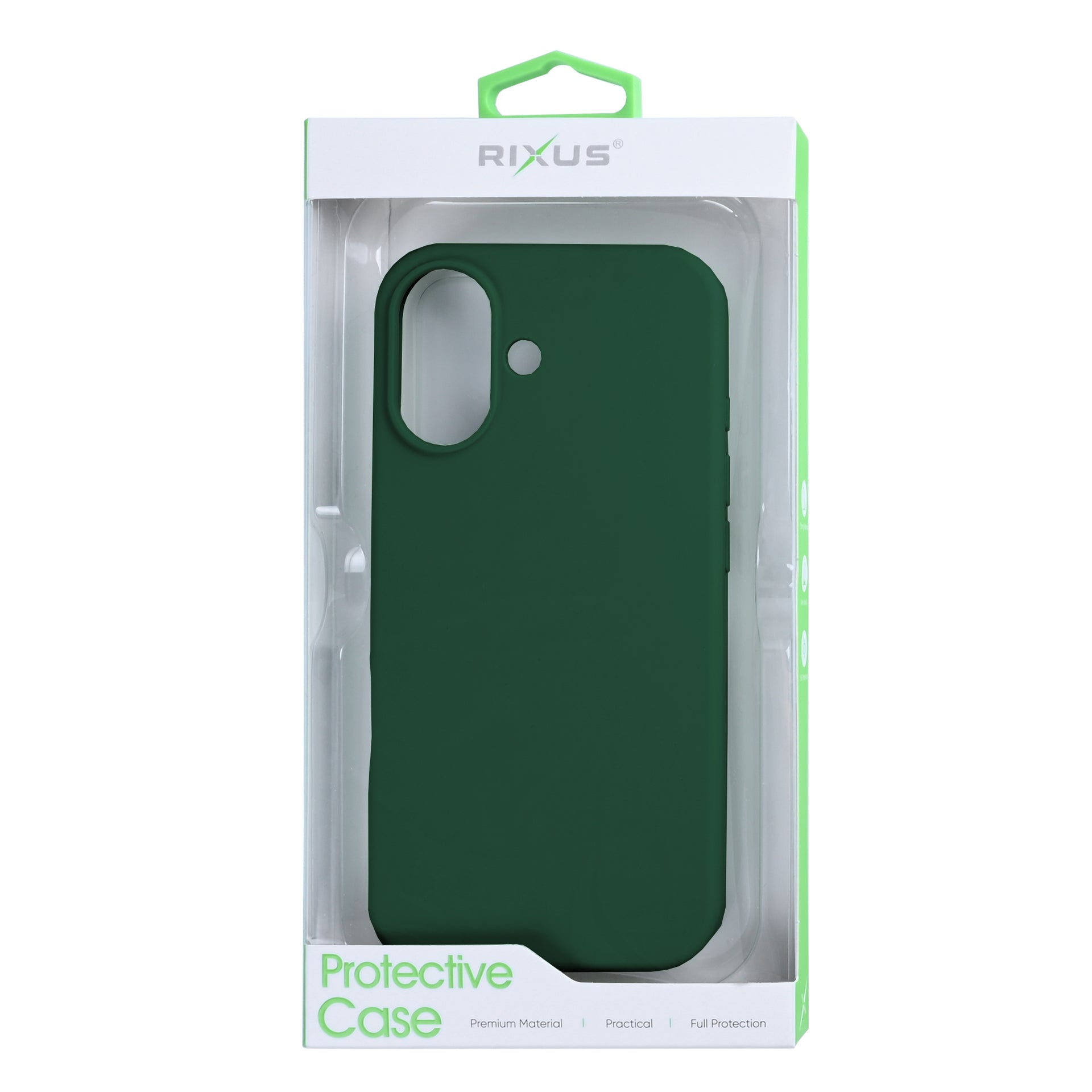 Rixus Soft TPU Phone Case With MagSafe Compatible For Apple iPhone 17 Dark Green
