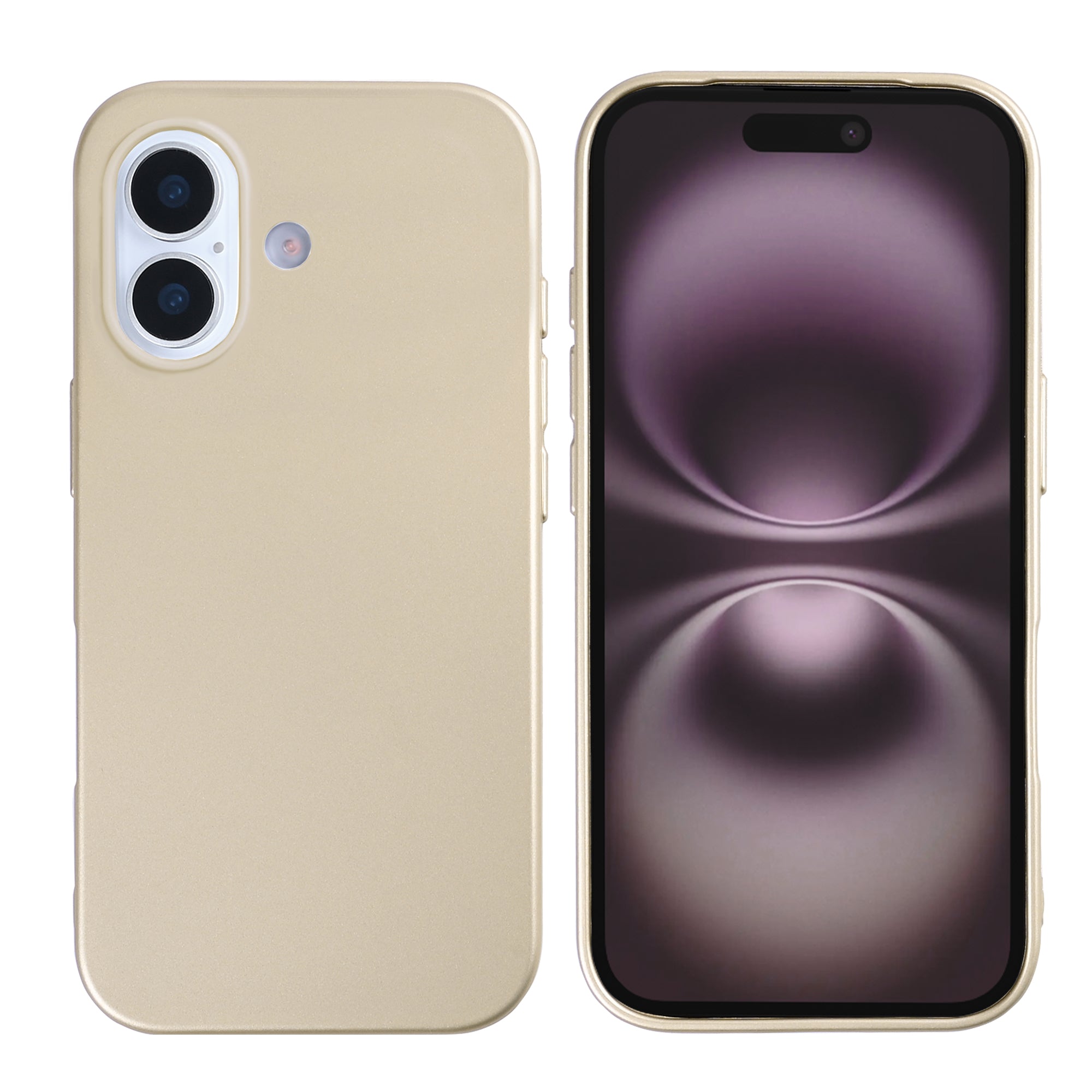 Rixus Soft TPU Phone Case With MagSafe Compatible For Apple iPhone 17 Gold