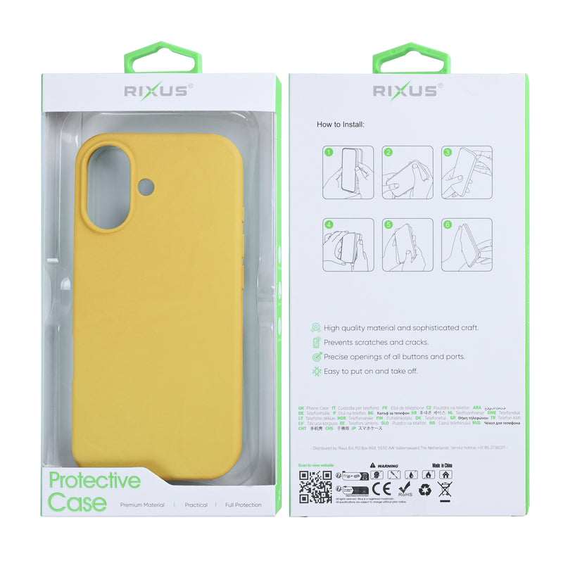 Rixus Soft TPU Phone Case With MagSafe For iPhone 17 Gold
