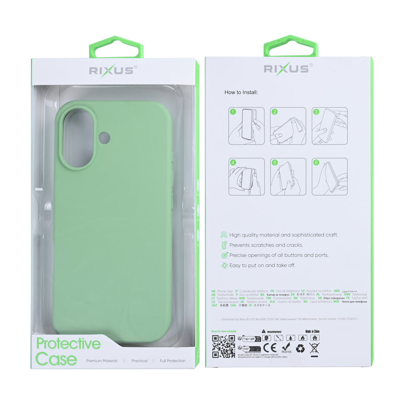 Rixus Soft TPU Phone Case With MagSafe For Apple iPhone 17 Matcha
