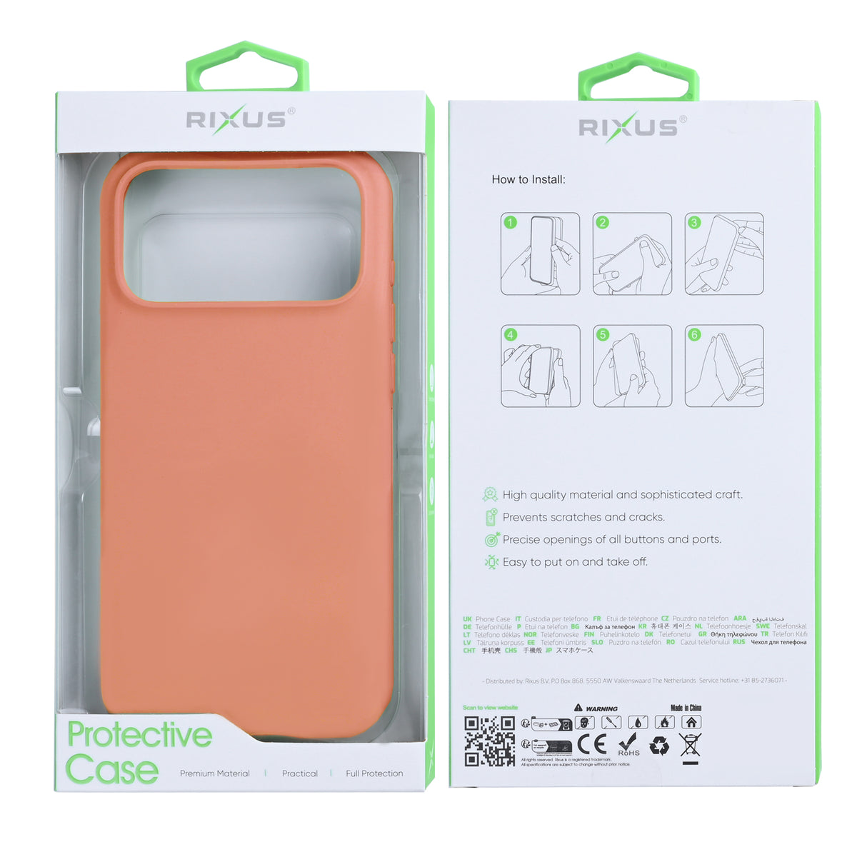Rixus Soft TPU Phone Case With MagSafe Compatible For Apple iPhone 17 Pro Pink
