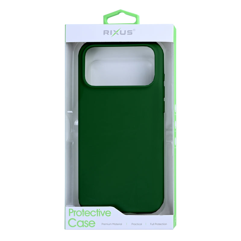 Rixus Soft TPU Phone Case With MagSafe For iPhone 17 Pro Dark Green