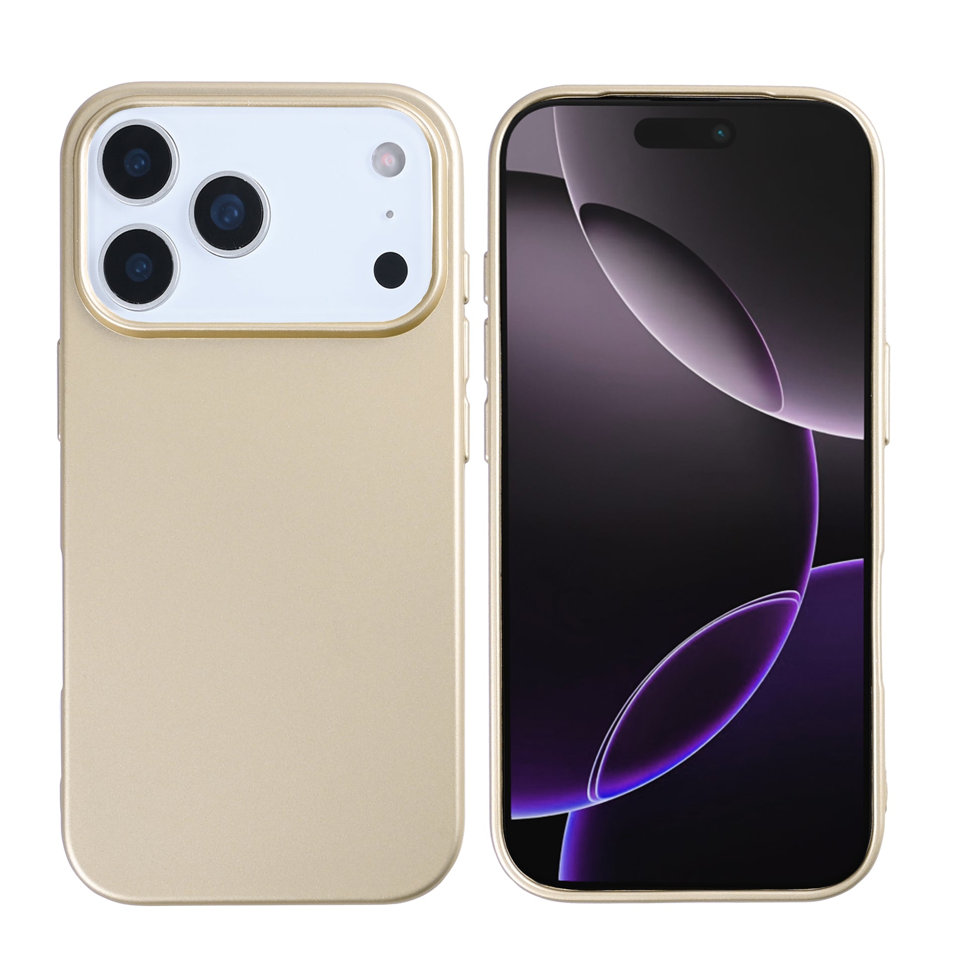 Rixus Soft TPU Phone Case With MagSafe Compatible For Apple iPhone 17 Pro Gold