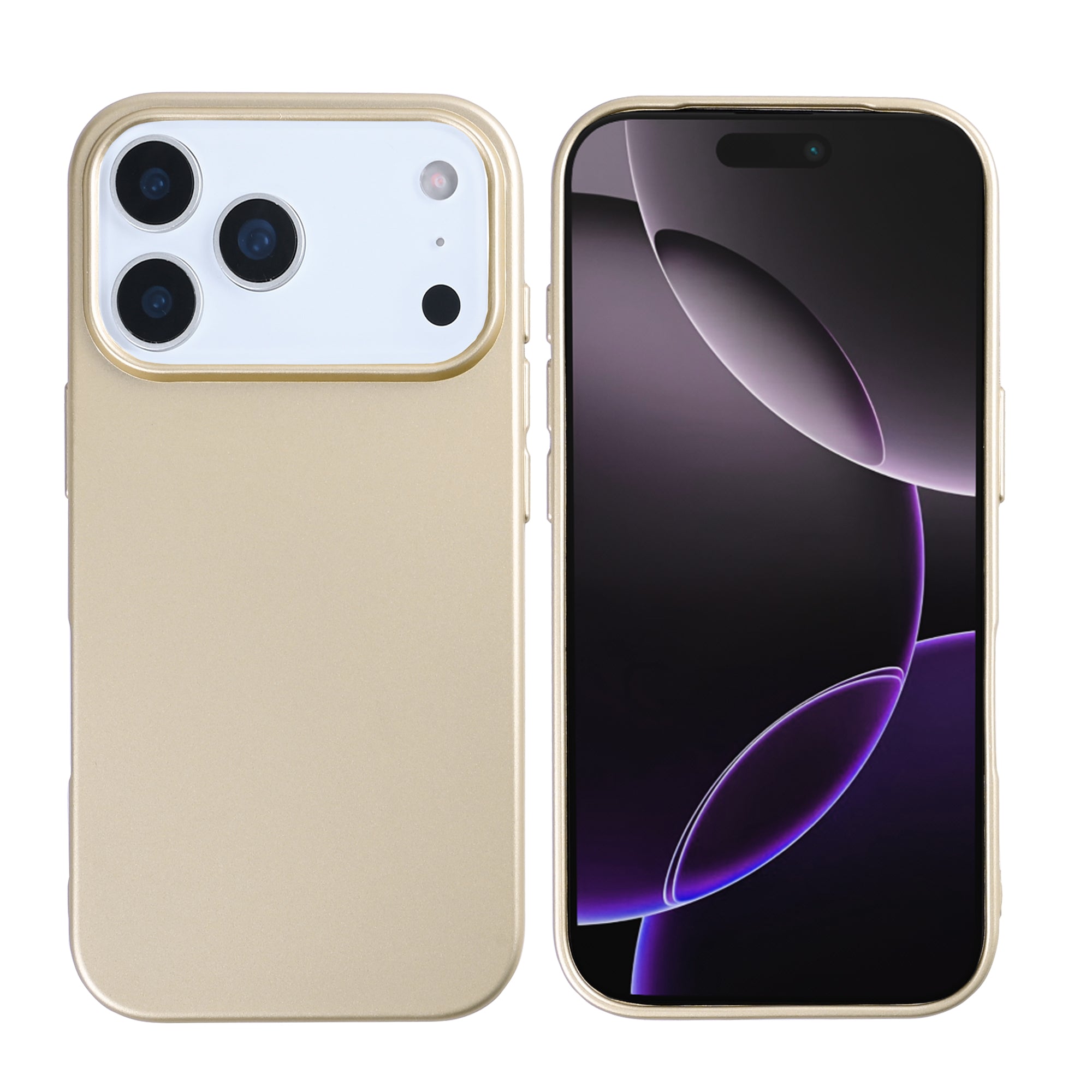 Rixus Soft TPU Phone Case With MagSafe Compatible For Apple iPhone 17 Pro Gold