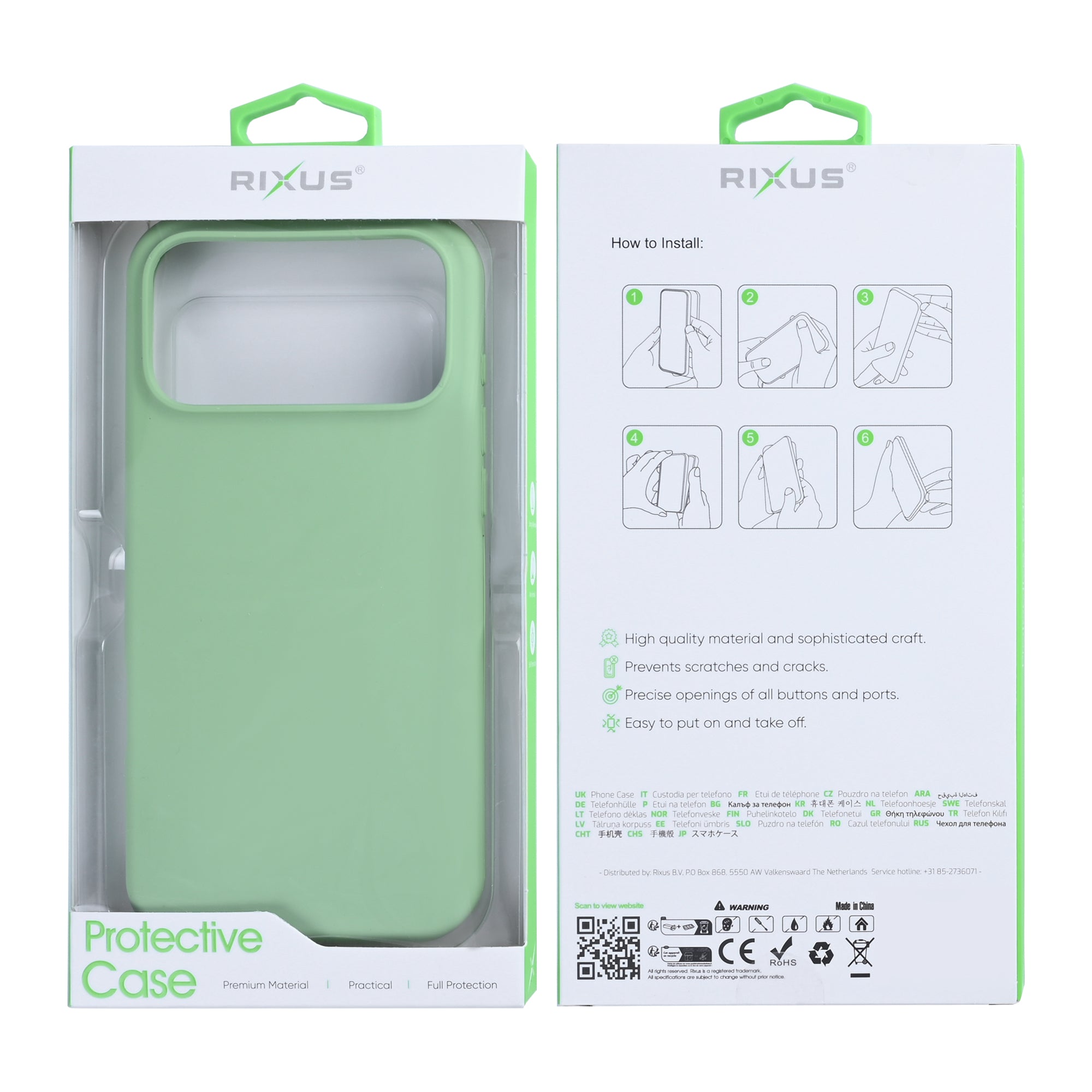 Rixus Soft TPU Phone Case With MagSafe Compatible For Apple iPhone 17 Pro Matcha