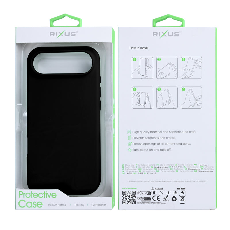 Rixus Soft TPU Phone Case With MagSafe For iPhone 17 Air Black