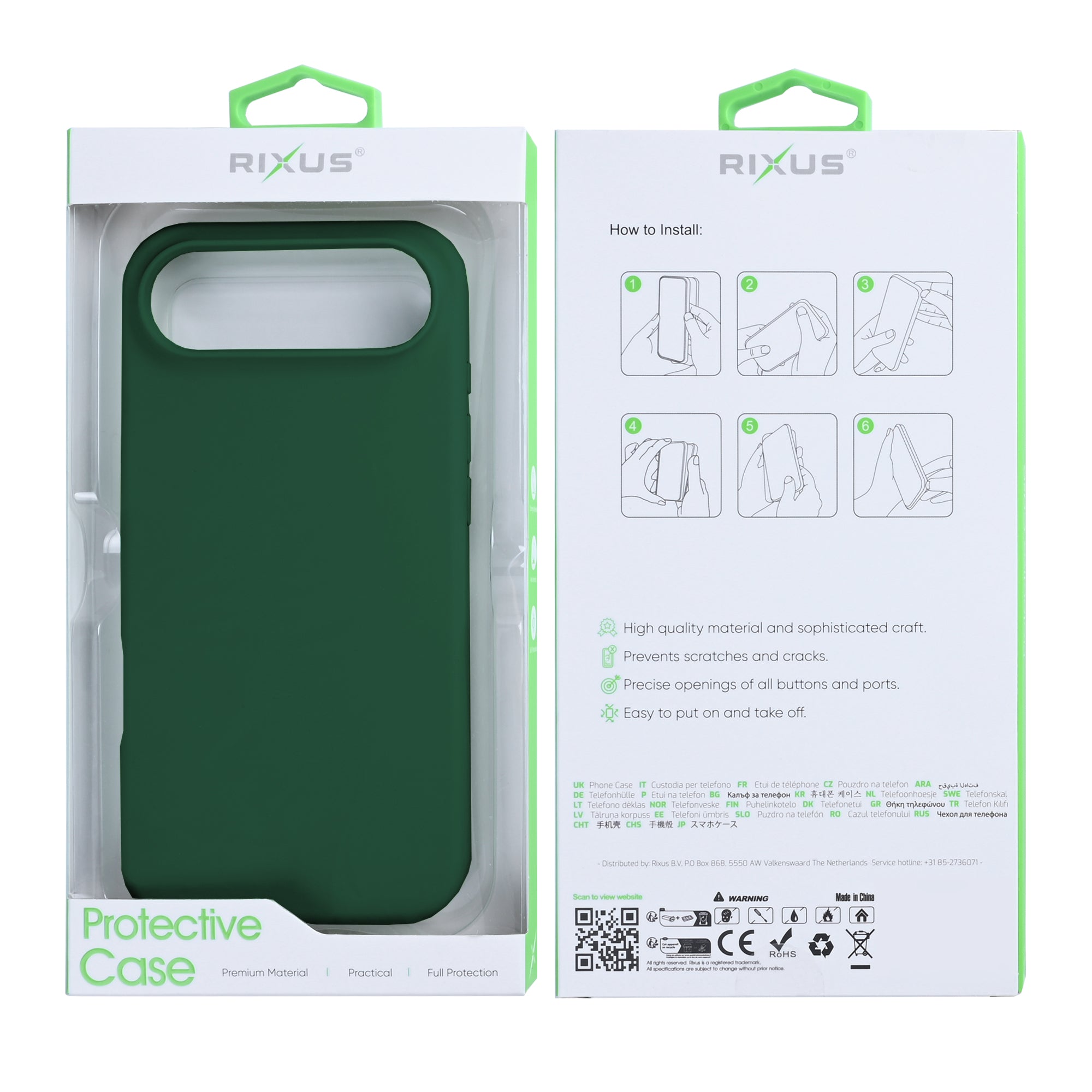 Rixus Soft TPU Phone Case With MagSafe Compatible For Apple iPhone 17 Air Dark Green