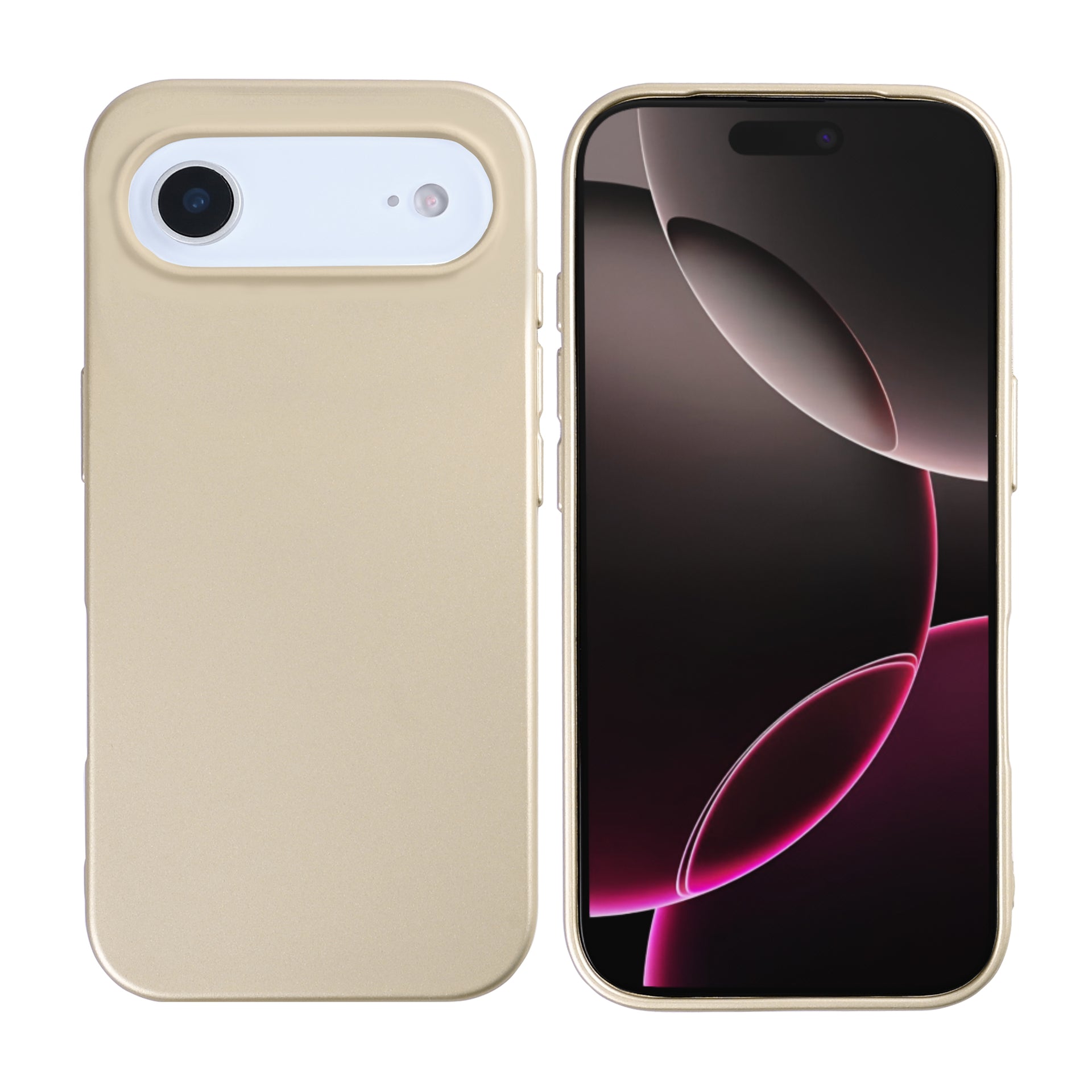 Rixus Soft TPU Phone Case With MagSafe Compatible For Apple iPhone 17 Air Gold