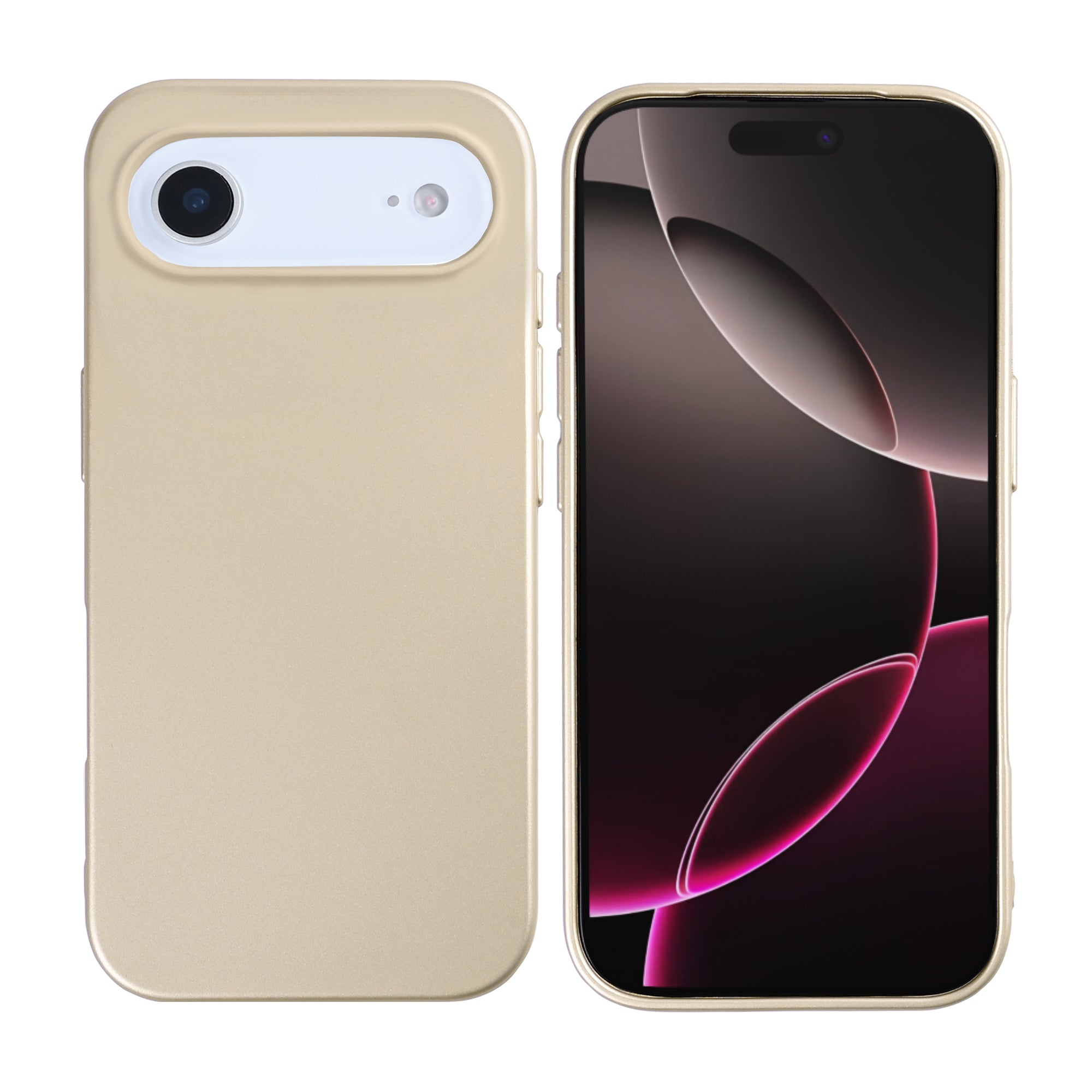 Rixus Soft TPU Phone Case With MagSafe Compatible For Apple iPhone 17 Air Gold