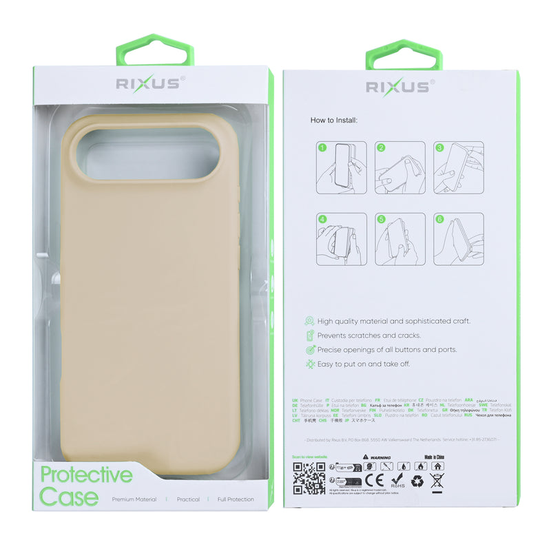 Rixus Soft TPU Phone Case With MagSafe For Apple iPhone 17 Air Gold