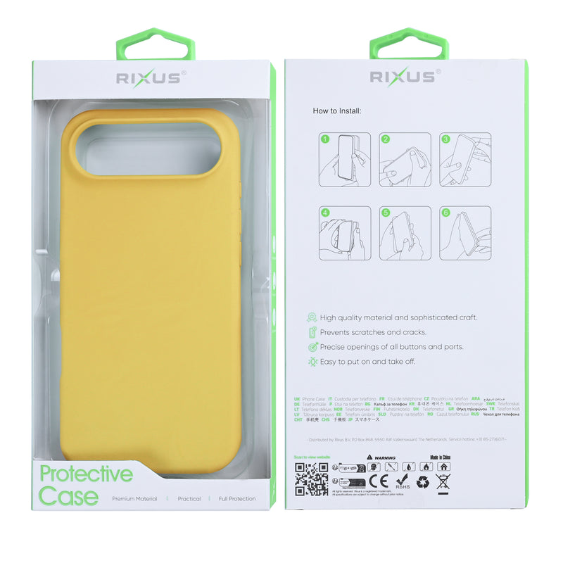 Rixus Soft TPU Phone Case With MagSafe For iPhone 17 Air Gold