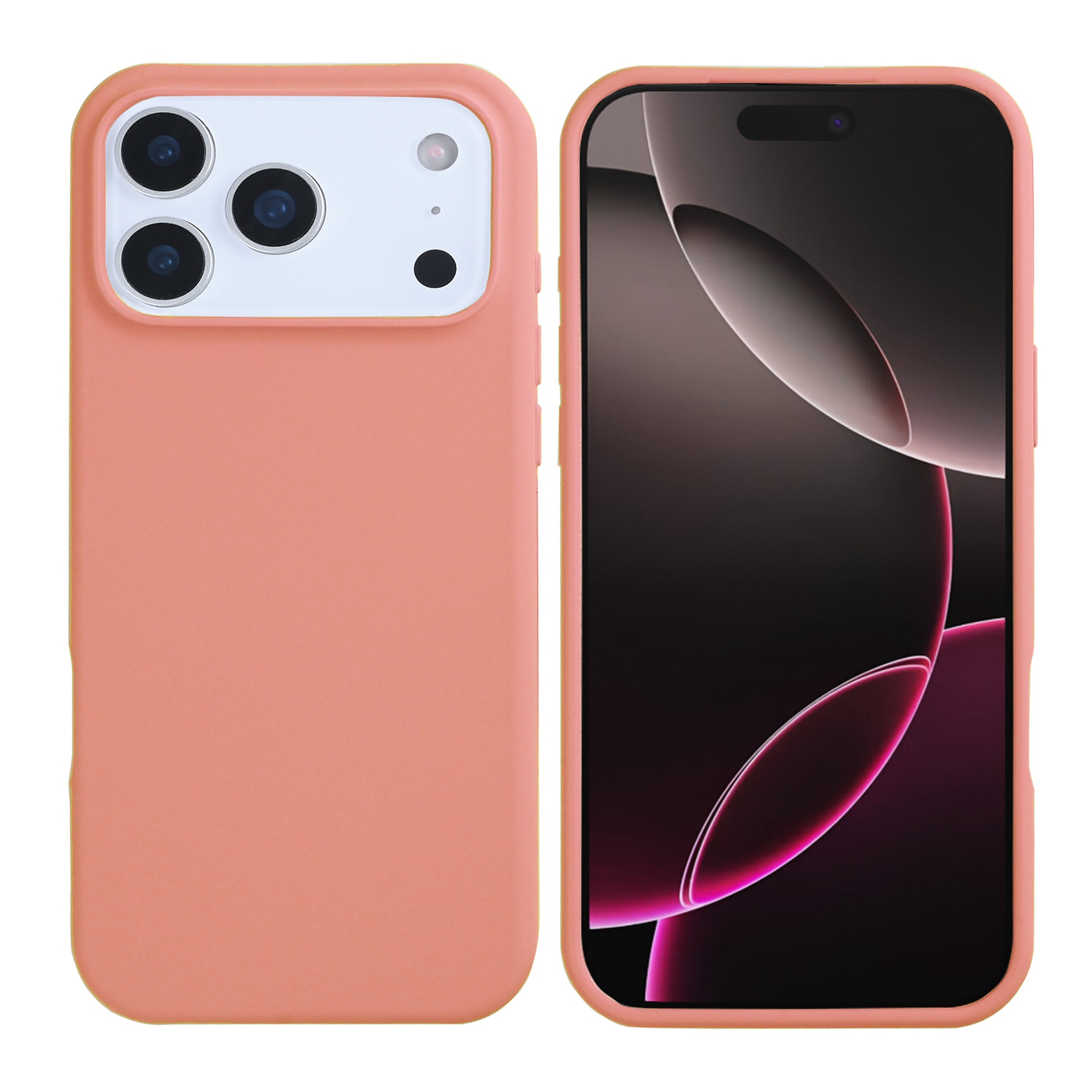 Rixus Soft TPU Phone Case With MagSafe Compatible For Apple iPhone 17 Pro Max Pink