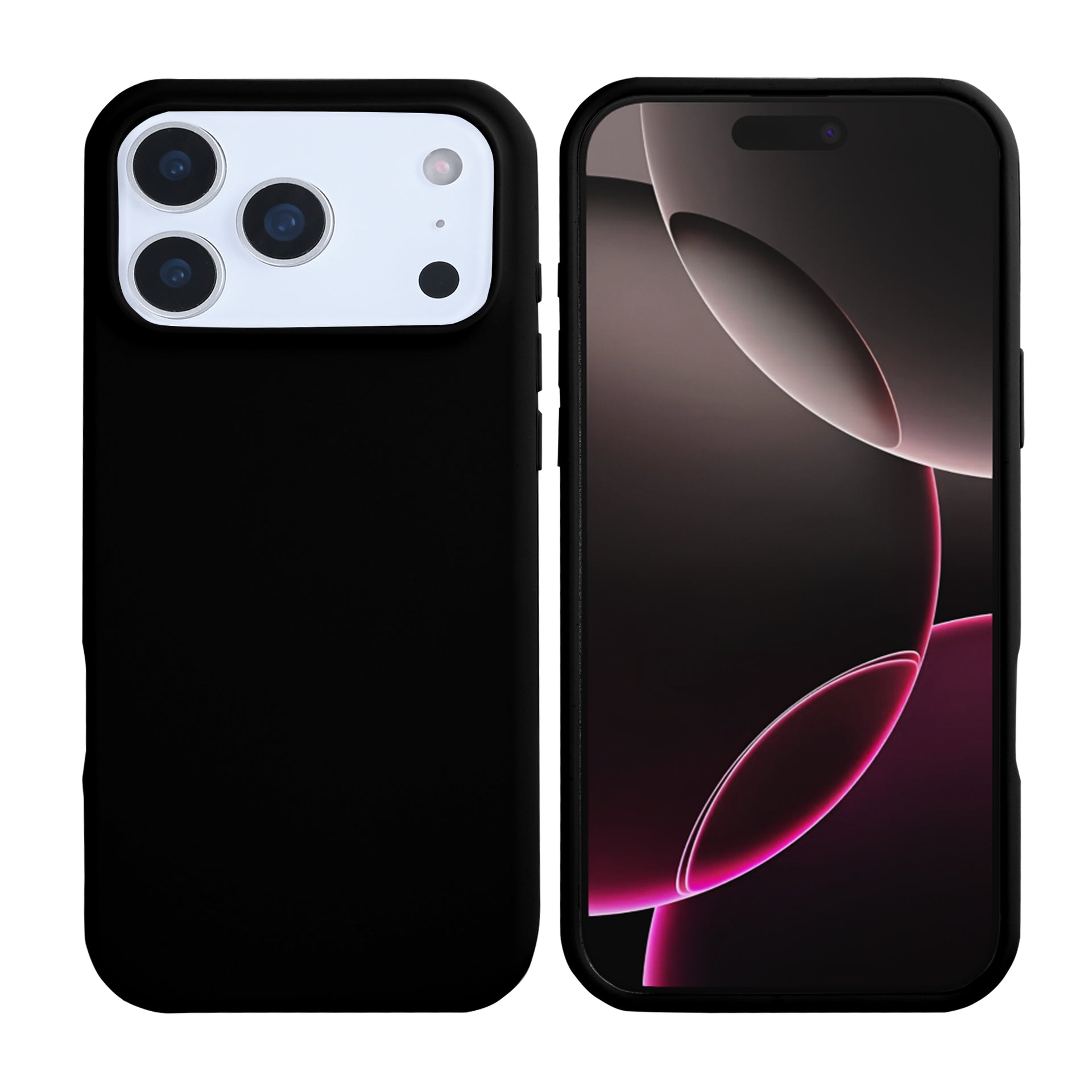 Rixus Soft TPU Phone Case With MagSafe Compatible For Apple iPhone 17 Pro Max Black