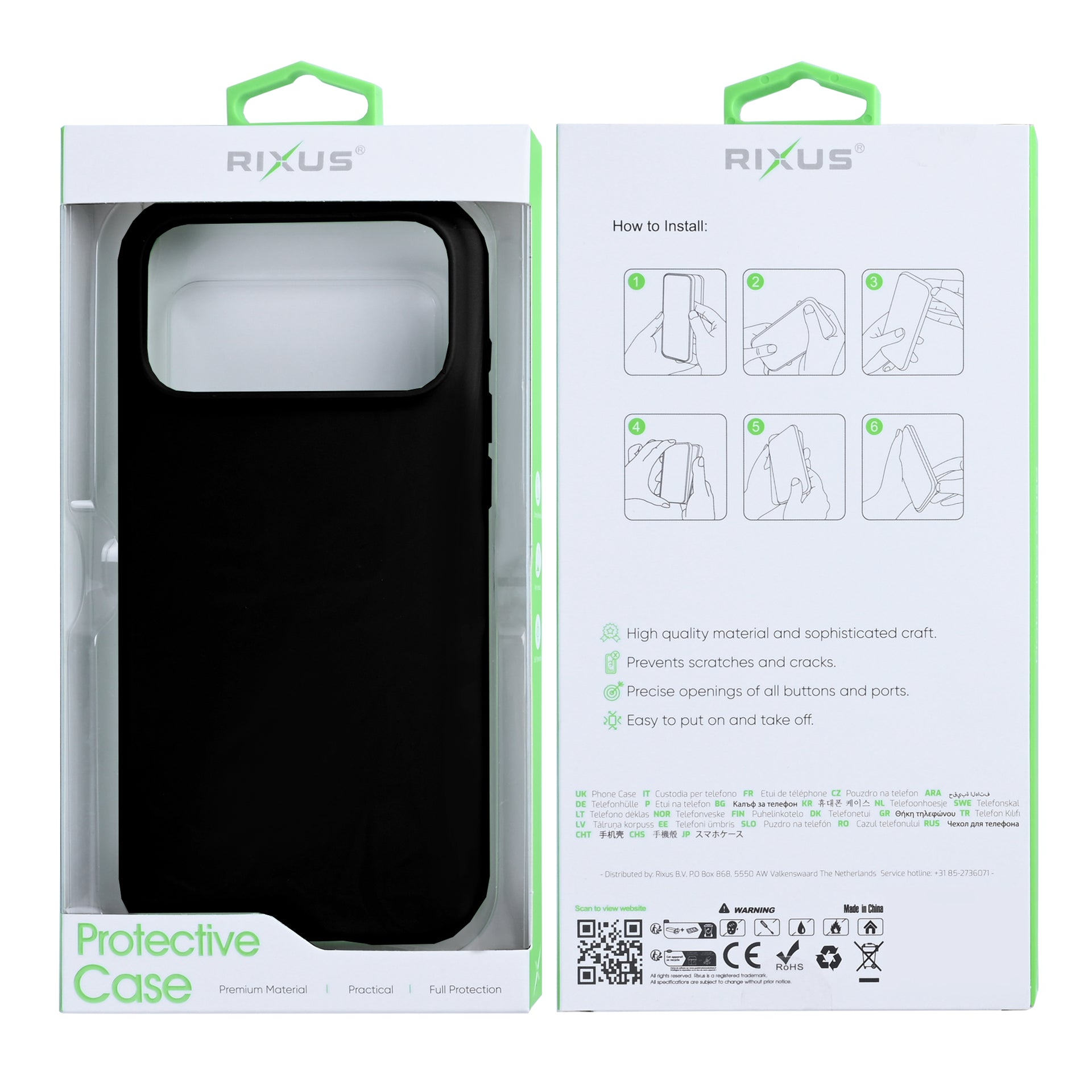 Rixus Soft TPU Phone Case With MagSafe Compatible For Apple iPhone 17 Pro Max Black