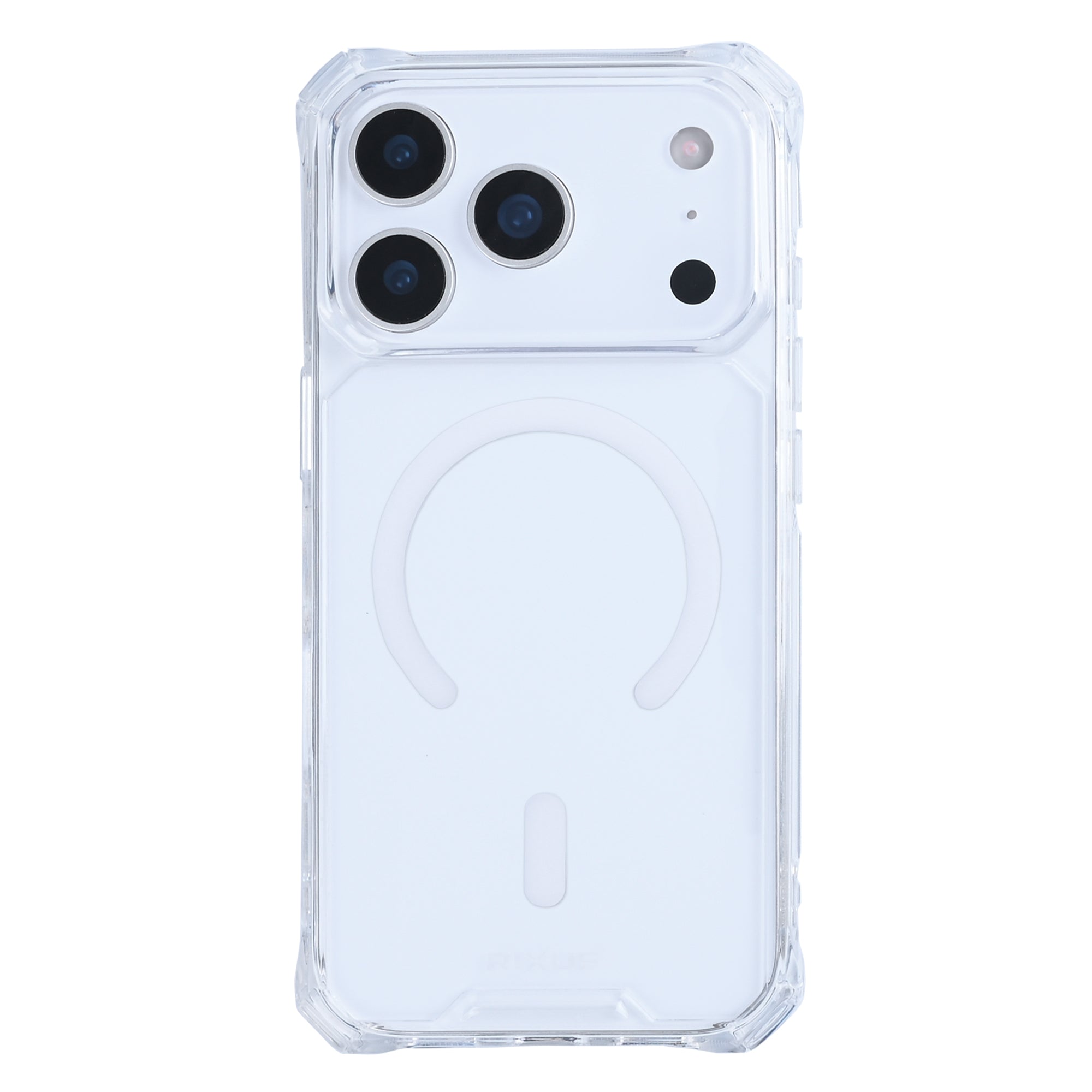 Rixus Armor-X Anti Shock Case With MagSafe Compatible For Apple iPhone 17 Pro Transparent