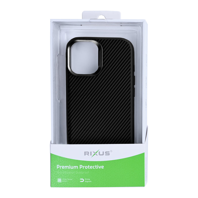 Rixus Mag Carbon With MagSafe For Apple iPhone 17 Titanium Black