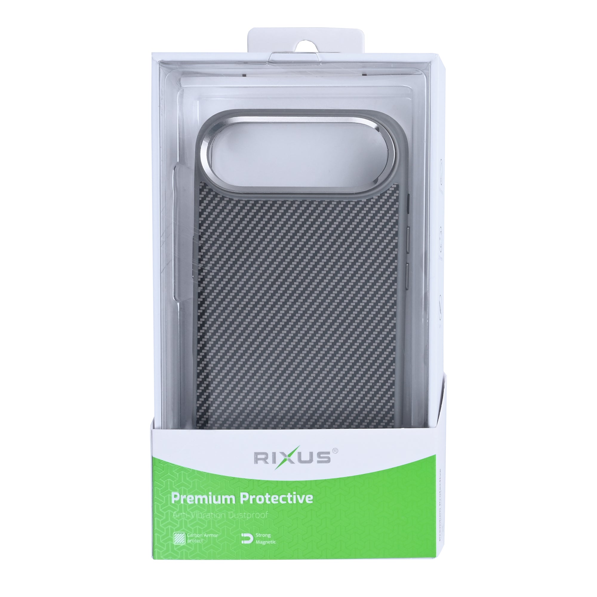 Rixus Mag Carbon With MagSafe Compatible For Apple iPhone 17 Air Titanium Grey