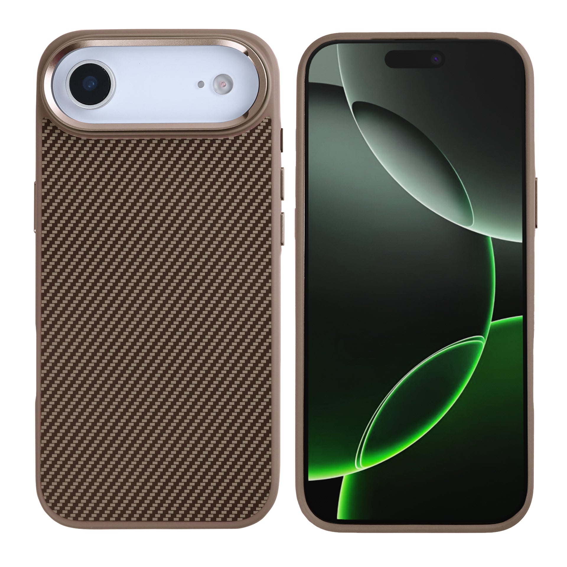 Rixus Mag Carbon With MagSafe Compatible For Apple iPhone 17 Air Brown
