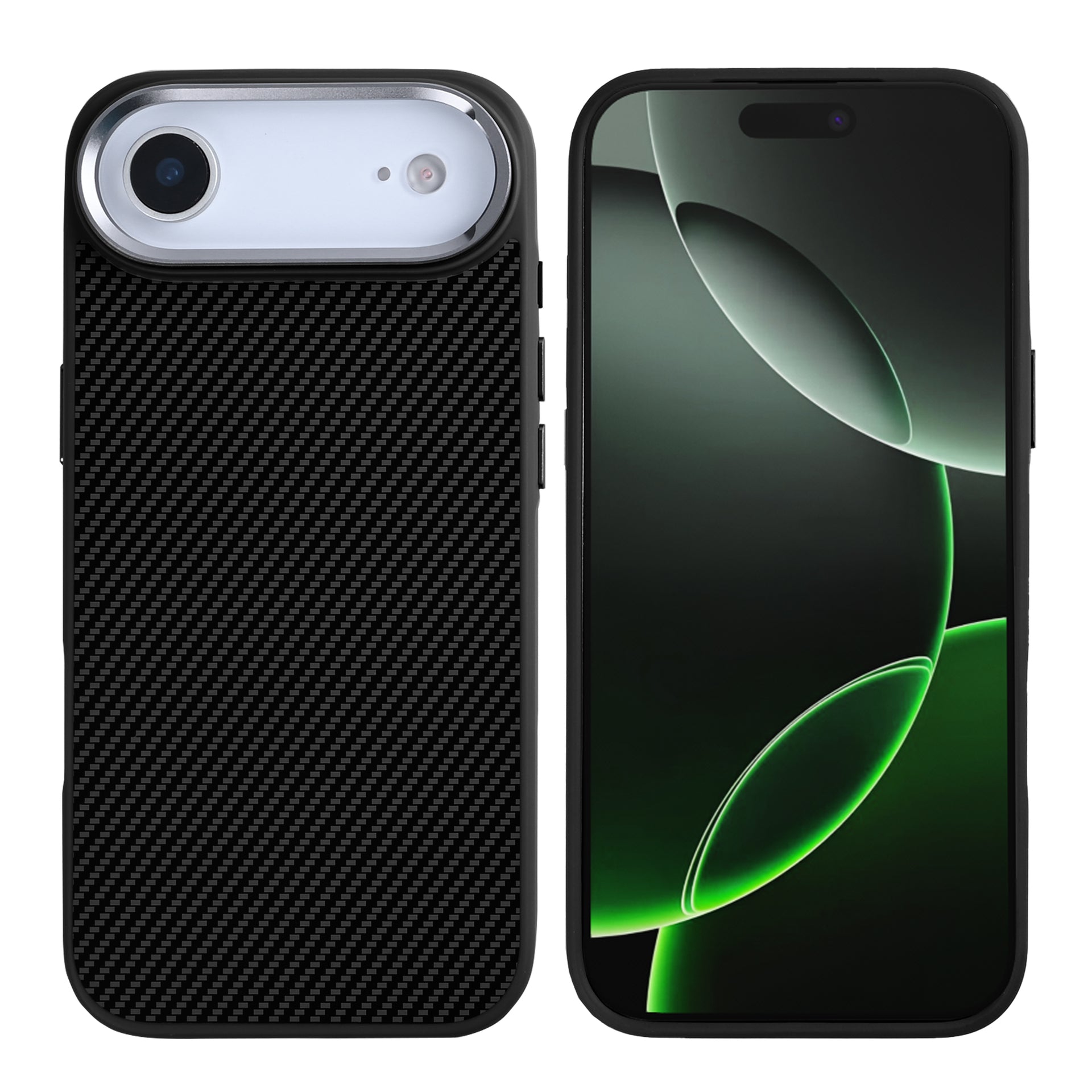 Rixus Mag Carbon With MagSafe Compatible For Apple iPhone 17 Air Titanium Black