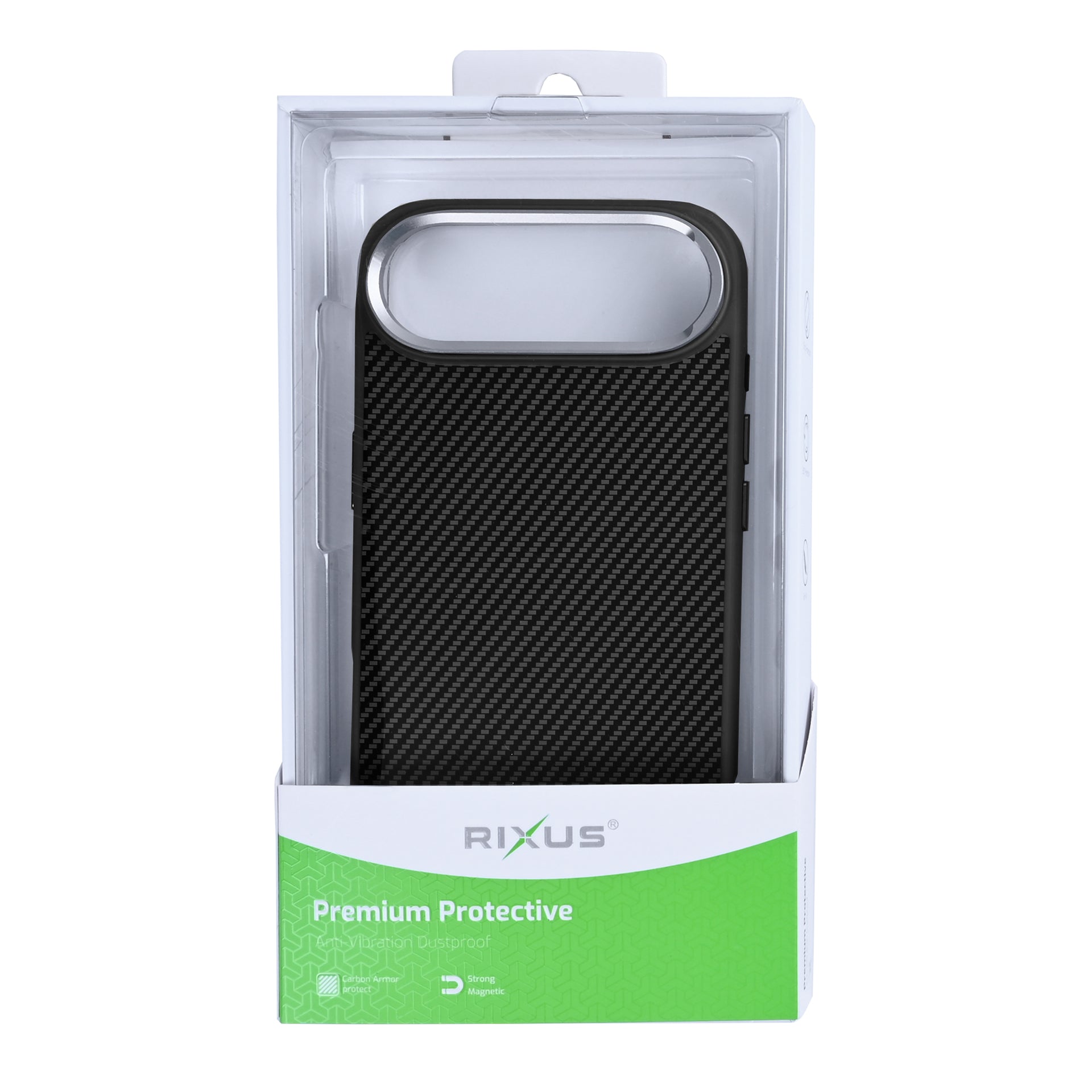 Rixus Mag Carbon With MagSafe Compatible For Apple iPhone 17 Air Titanium Black