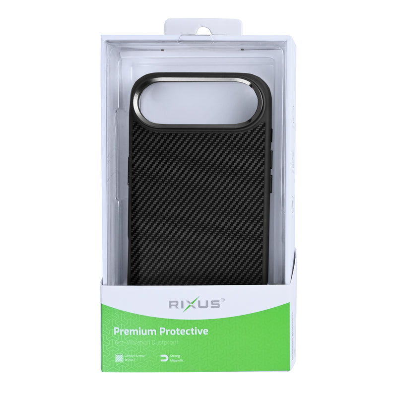 Rixus Mag Carbon With MagSafe For Apple iPhone 17 Air Titanium Black