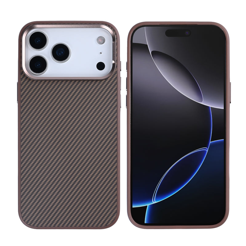 Rixus Mag Carbon With MagSafe For iPhone 17 Pro Max Brown