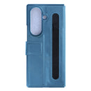 Rixus Wallet Case With Pen Holder For Samsung Galaxy Z Fold 7 Sierra Blue