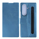 Rixus Wallet Case With Pen Holder For Samsung Galaxy Z Fold 7 Sierra Blue
