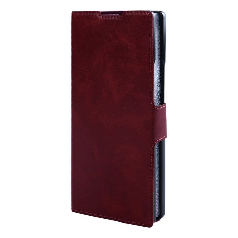 Rixus Wallet Case With Pen Holder For Samsung Galaxy Z Fold 7 Red