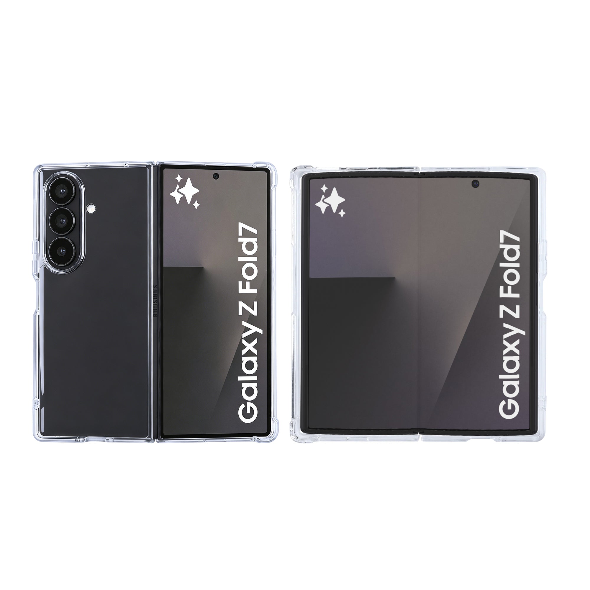 Rixus Anti-Burst Case For Samsung Galaxy Z Fold 7 Transparent
