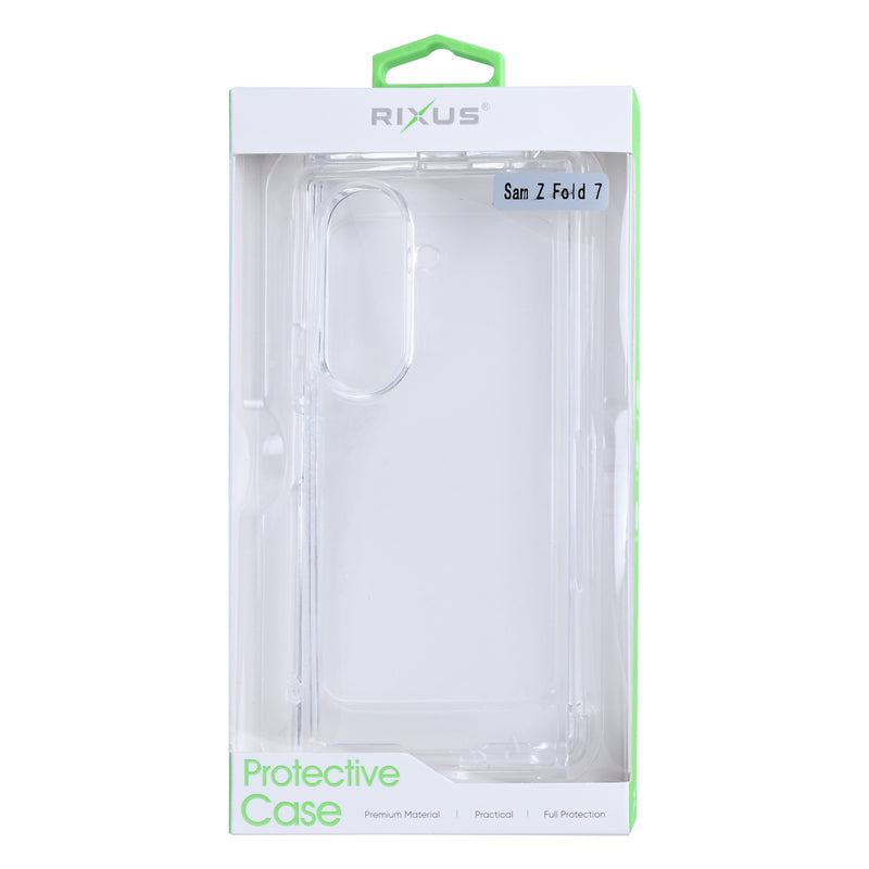 Rixus Anti-Burst Case For Samsung Galaxy Z Fold 7 Transparent
