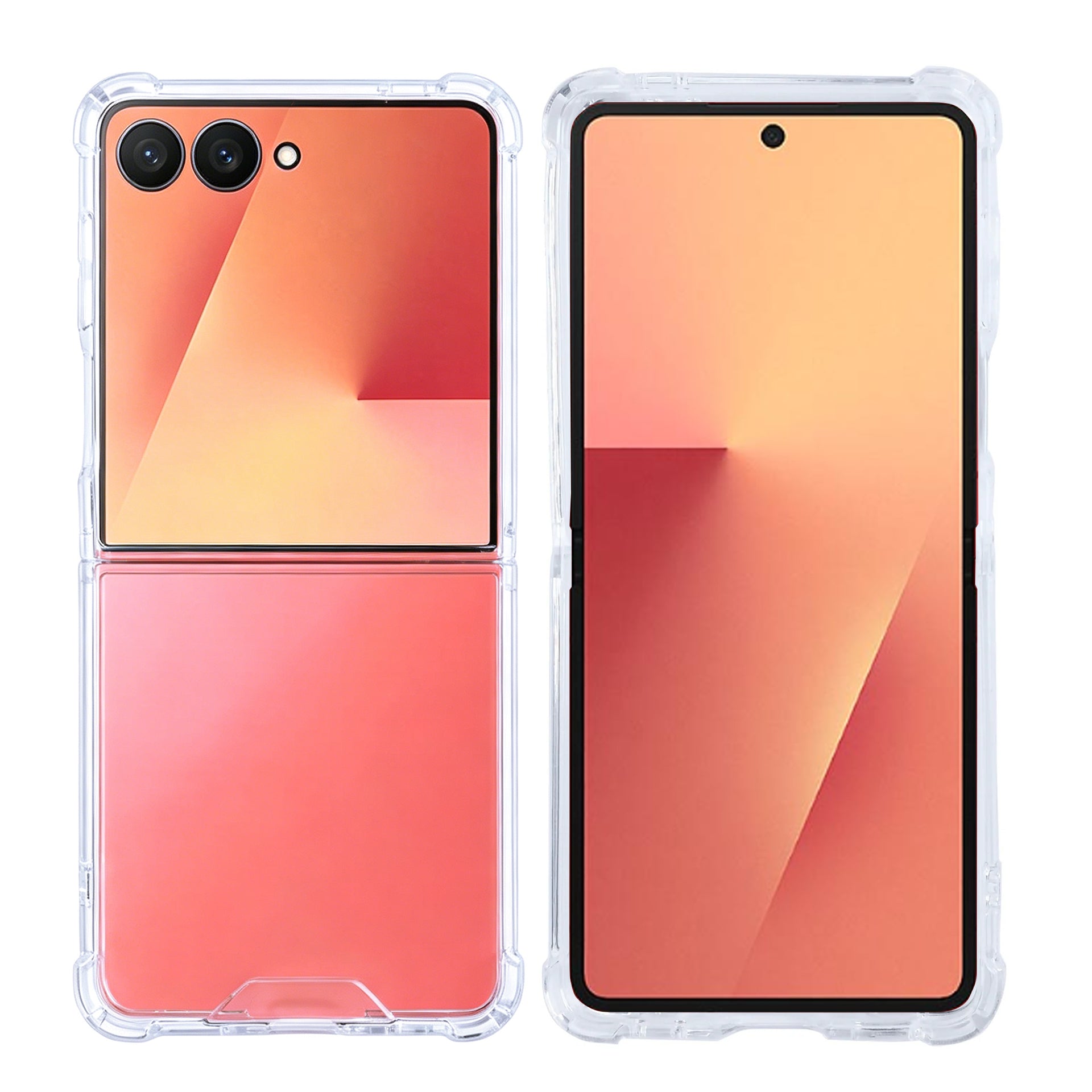 Rixus Anti-Burst Case For Samsung Galaxy Z Flip 7 Transparent