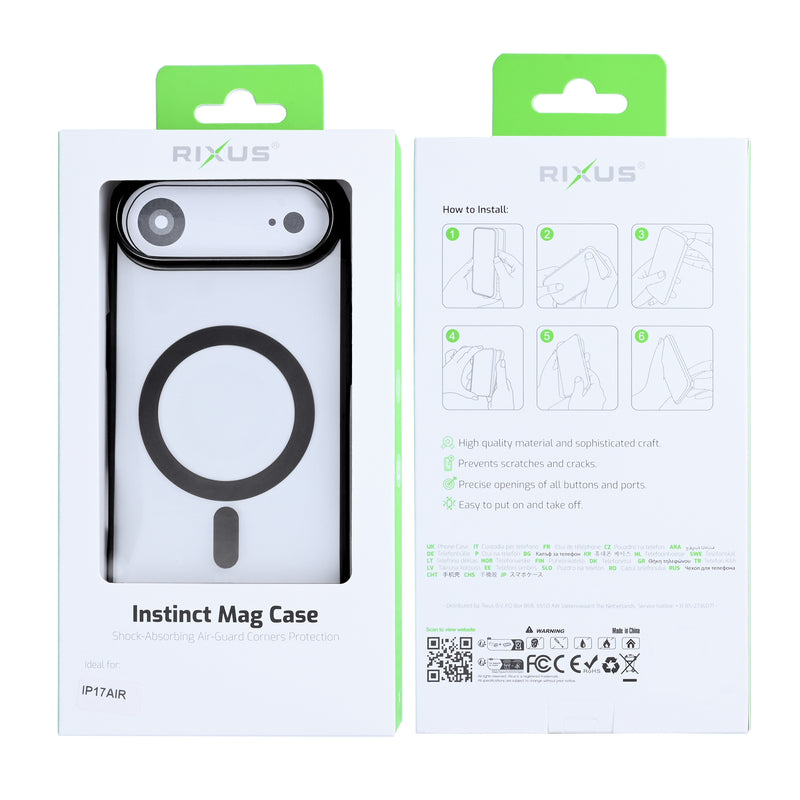 Rixus Instinct Mag Case For iPhone 17 Air Black