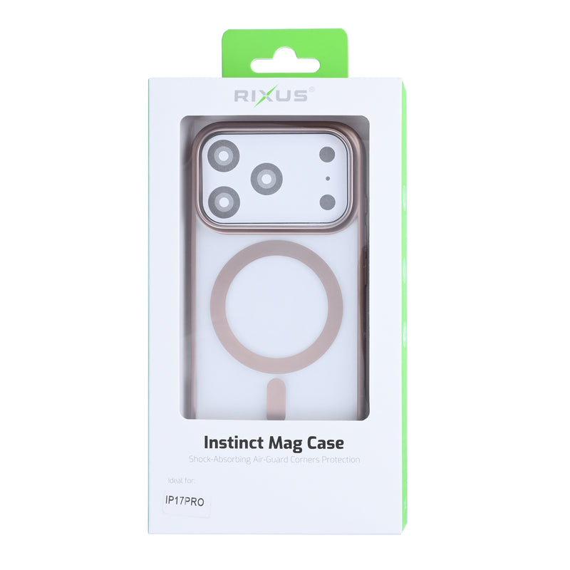 Rixus Instinct Mag Case For iPhone 17 Pro Desert Titanium