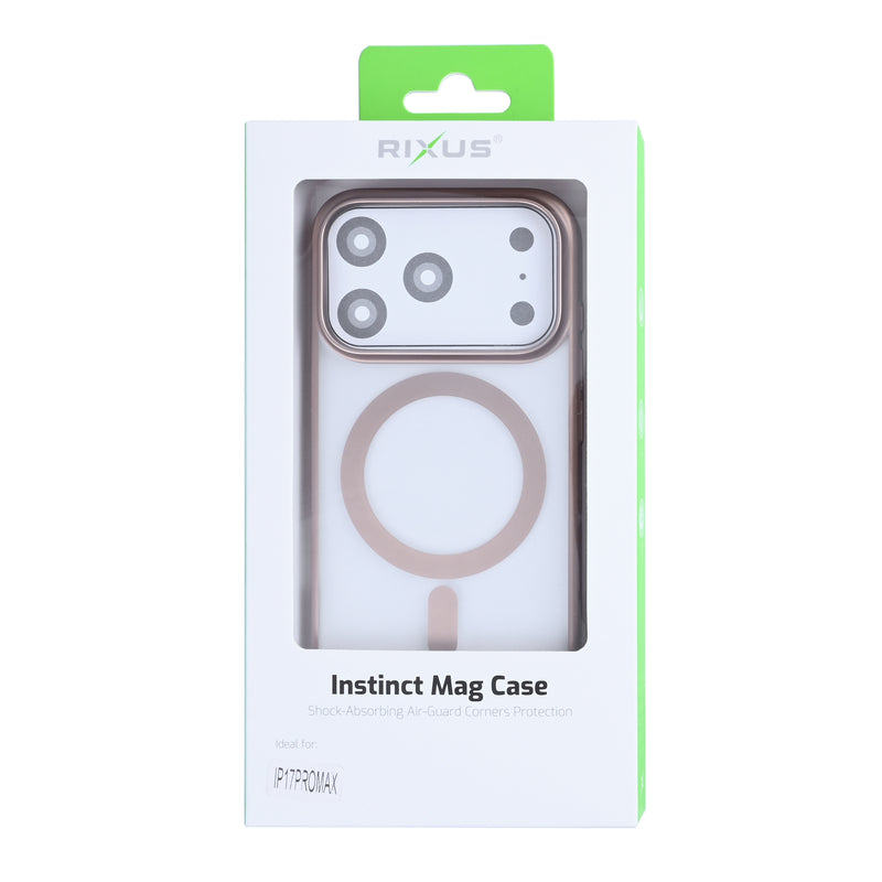 Rixus Instinct Mag Case For iPhone 17 Pro Max Desert Titanium