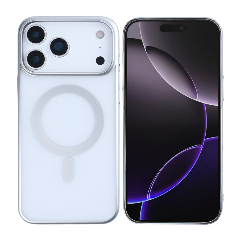 Rixus Instinct Mag Case For iPhone 17 Pro Max Silver