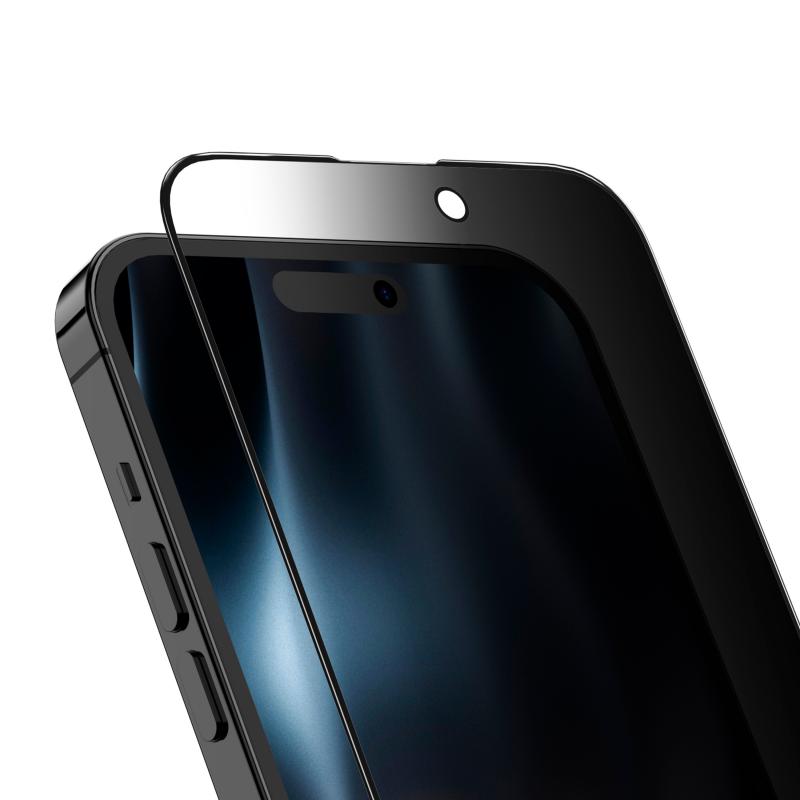 Rixus Privacy Full Curved Edge Tempered Glass For iPhone 17