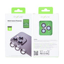 Rixus Metal Shield Camera Tempered Glass For iPhone 17 Pro,17 Pro Max Orange