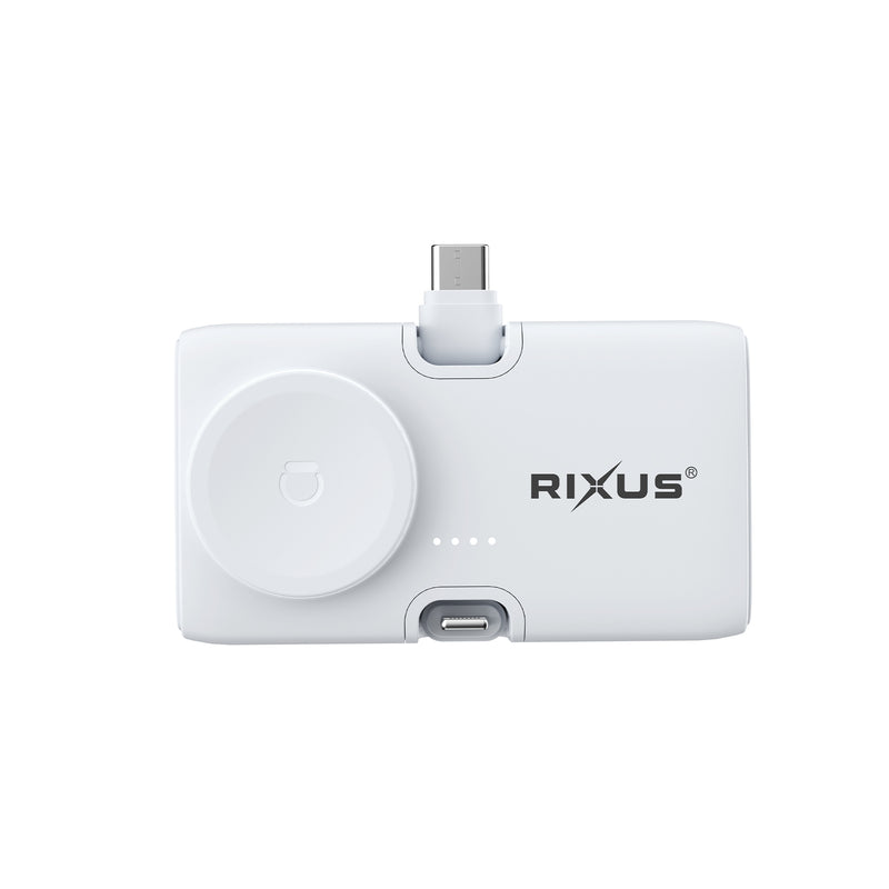 Rixus RXPB13 Mini Click-On 3 In 1 Powerbank 4500mAh White