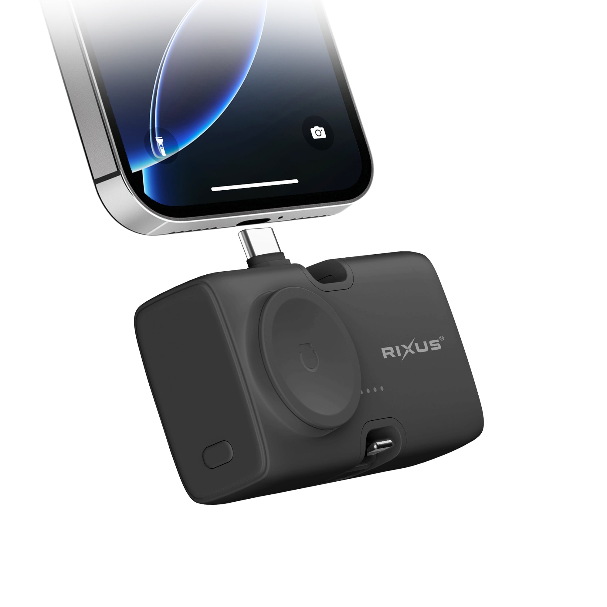 Rixus RXPB13B Mini Click-On 3 in 1 Powerbank 4500mAh Black