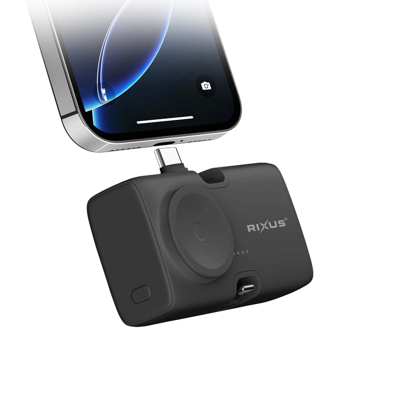 Rixus RXPB13B Mini Click-On 3 In 1 Powerbank 4500mAh Black