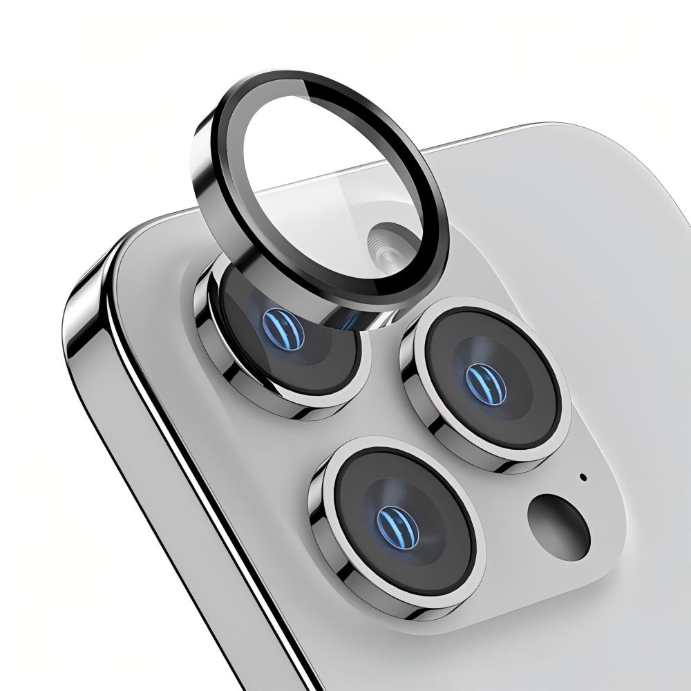 Rixus Metal Shield Camera Tempered Glass For Apple iPhone 17 Air Silver