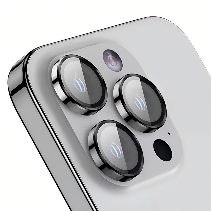 Rixus Metal Shield Camera Tempered Glass For iPhone 17 Air Silver