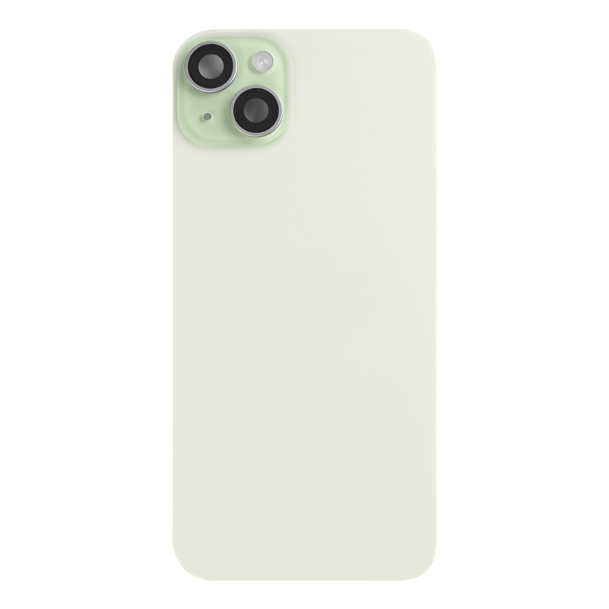 For Apple iPhone 15 Back Glass With NFC, Enlarged Camera Frame Green Pulled