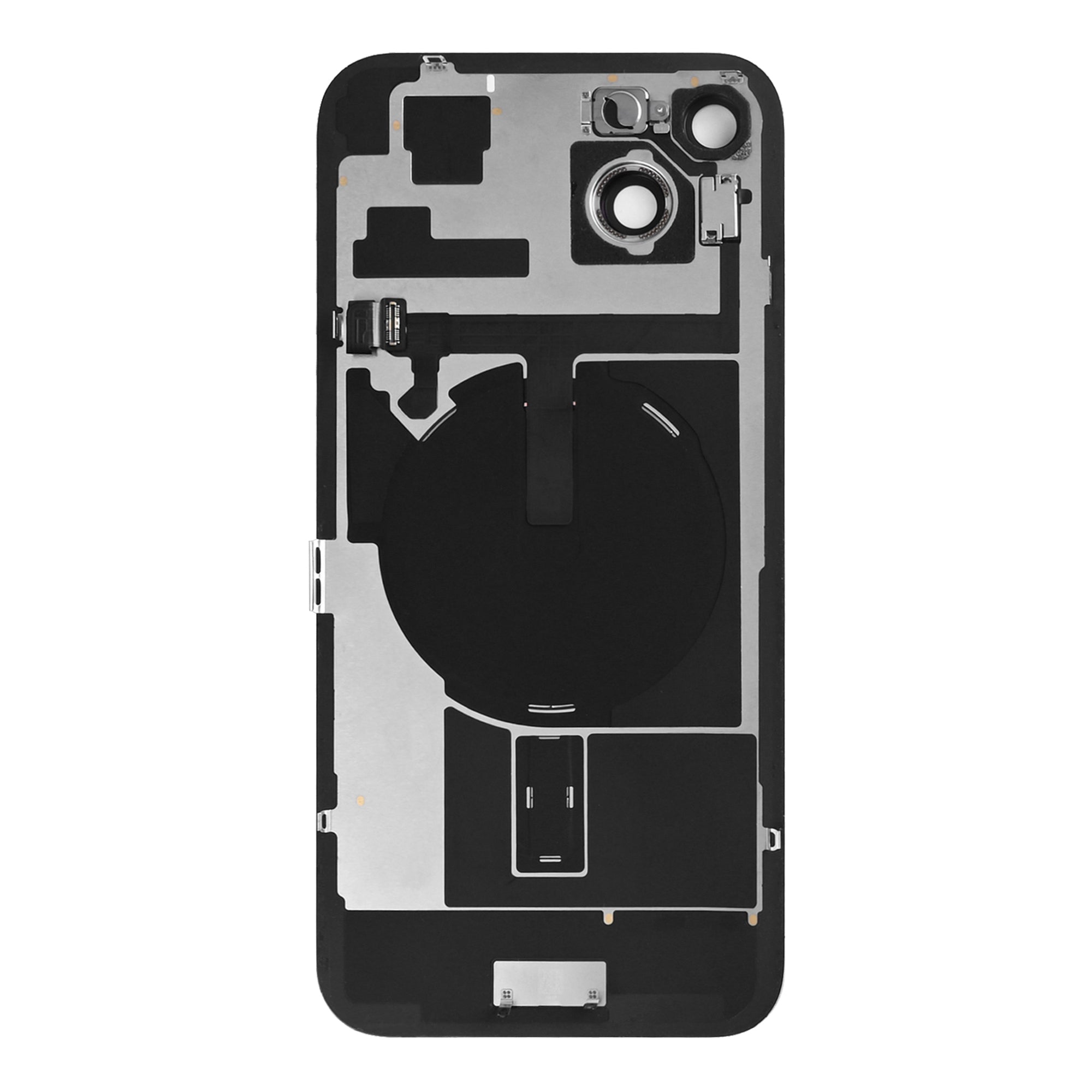For Apple iPhone 15 Back Glass With NFC, Enlarged Camera Frame Green Pulled