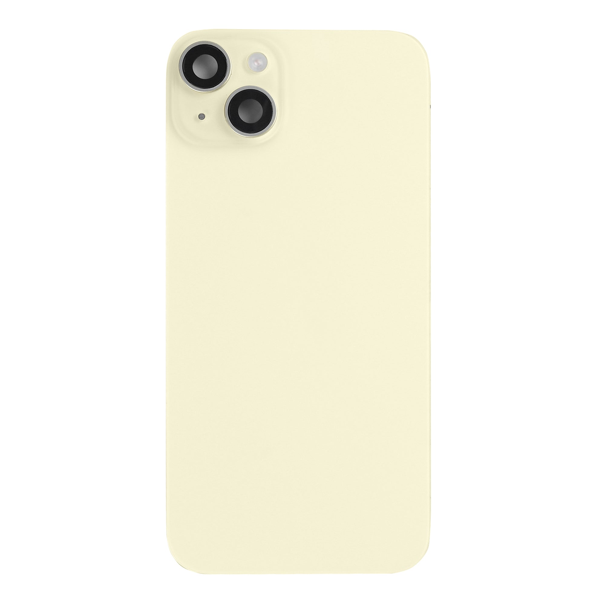 For Apple iPhone 15 Back Glass With NFC, Enlarged Camera Frame Yellow Pulled