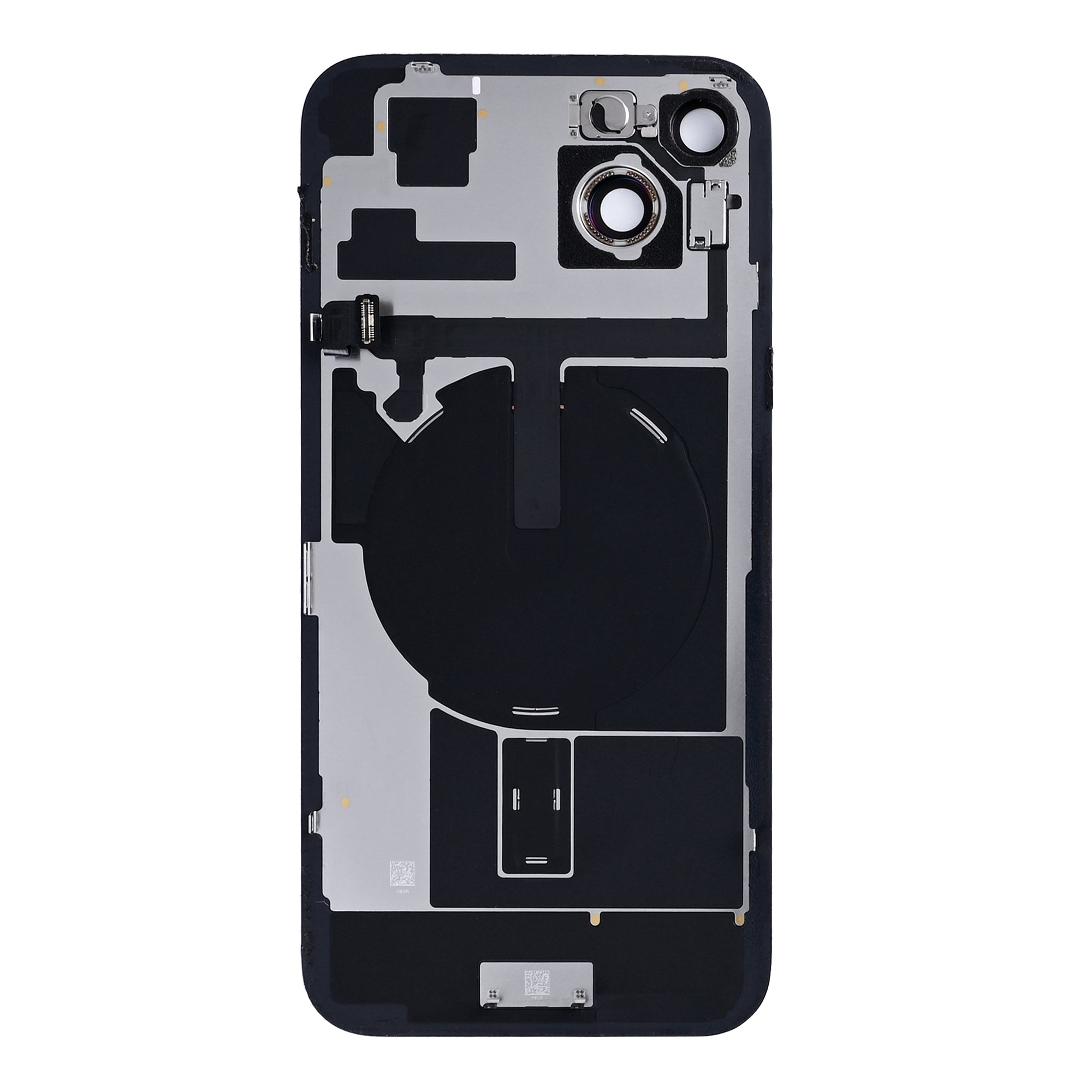 For Apple iPhone 15 Back Glass With NFC, Enlarged Camera Frame Yellow Pulled
