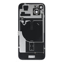 For Apple iPhone 15 Plus Back Glass With NFC, Enlarged Camera Frame Black Pulled