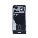 For iPhone 15 Plus Extra Glass With NFC, Enlarged Camera Frame Blue Pulled