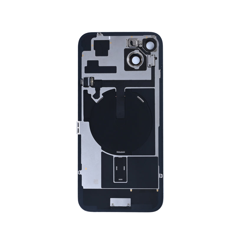 For iPhone 15 Plus Extra Glass With NFC, Enlarged Camera Frame Blue Pulled